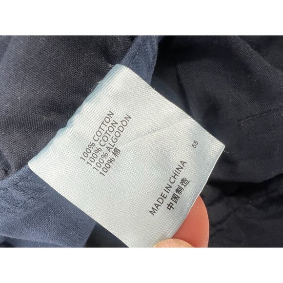 Brandy Melville Cargo Pants Navy Blue Elastic Waist Drawstring Hem Utility - Picture 4 of 10